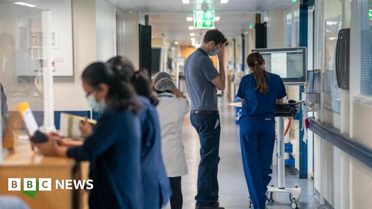 Medical staff in NHS hospital ward