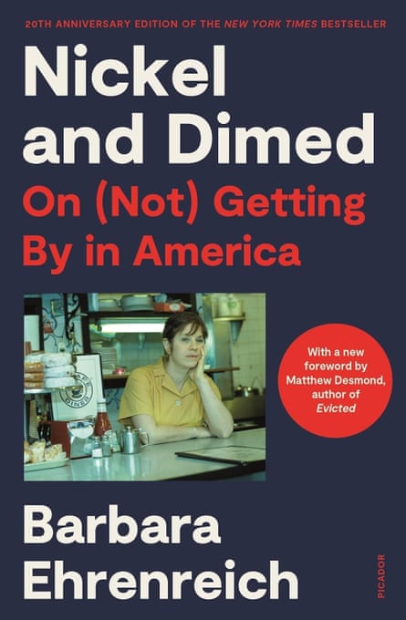 The book cover for Nickel and Dimed by Barbara Ehrenreich