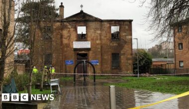 Historic Glasgow church building badly damaged by fire