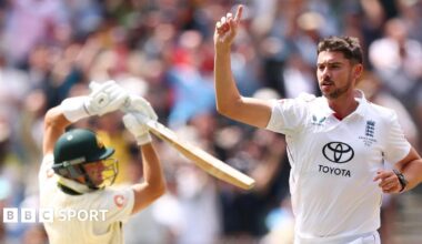 England's wicket-taking lengths in Australia's first innings in the third Test in Adelaide
