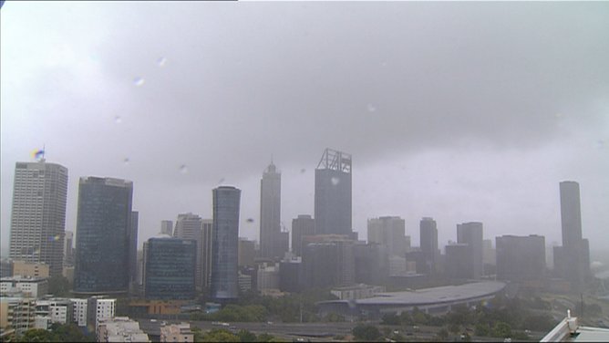 Grey skies have covered Perth as the Christmas heat comes to an end. 