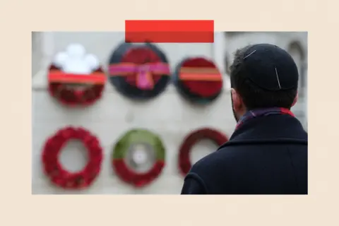 PA Media A shot of the back of President of the Board of Deputies of British Jews, Phil Rosenberg