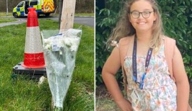 Girl dies in house fire in Hamstreet, near Ashford, as police tape off street and forensics and fire crews at scene