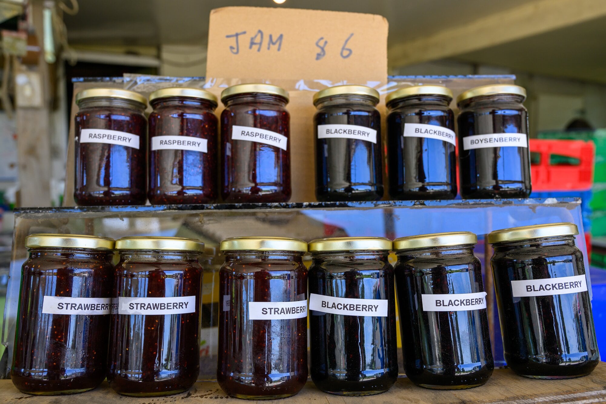  Blackberry, raspberry and strawberry jam at Somerfield Berryfruit farm. Photo / David Hall