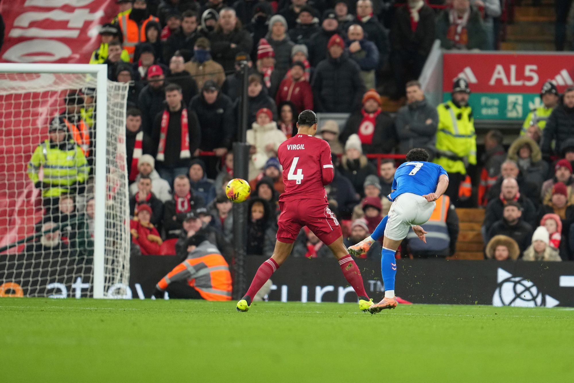 Virgil van Dijk’s backside played a crucial part in Chemsdine Talbi’s opener