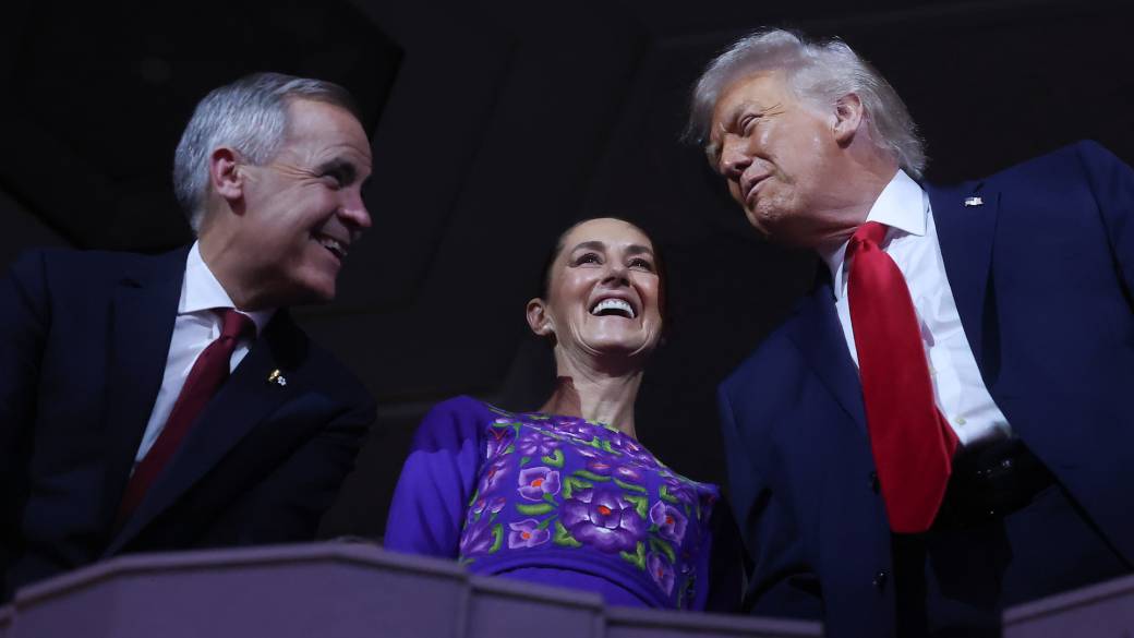 Click to play video: '‘We’ll work it out’: Trump on trade meetings with Carney, Sheinbaum in Washington'