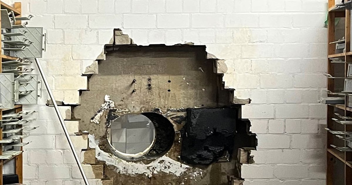 Thieves drill into a German bank vault