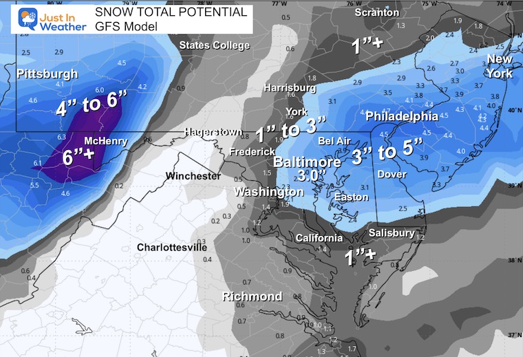 December 13 weather snow total forecast GFS