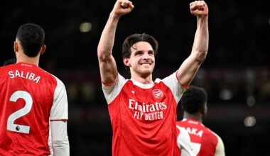 Arsenal player ratings vs Brighton: Declan Rice extraordinary in new role as David Raya steps up - London Evening Standard