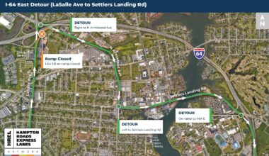 Hampton Roads District | Short-term closure of northbound LaSalle Avenue on-ramp to I-64 east scheduled for Dec. 19