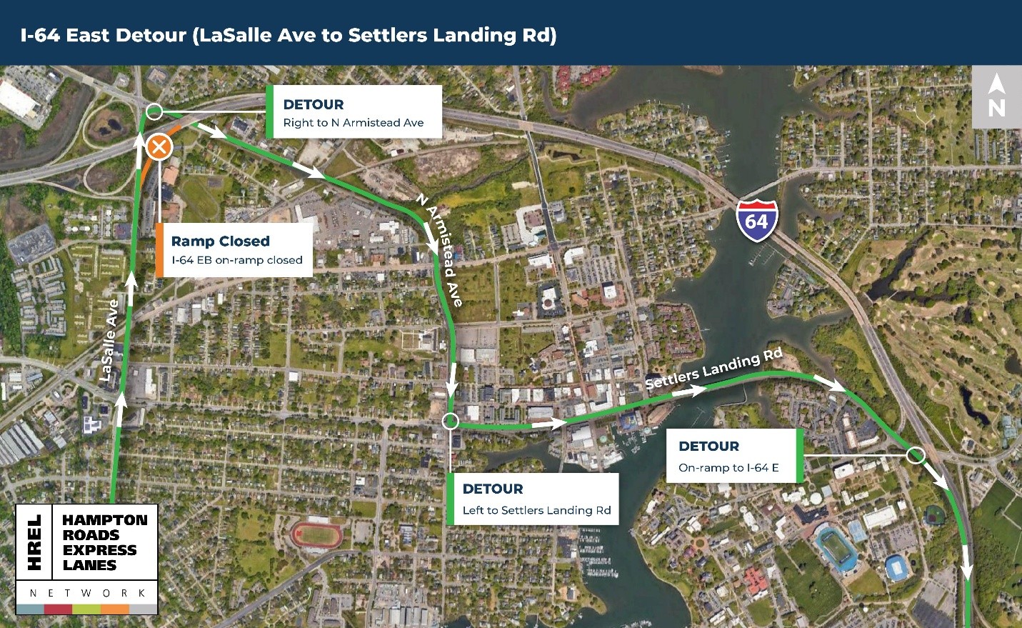 Hampton Roads District | Short-term closure of northbound LaSalle Avenue on-ramp to I-64 east scheduled for Dec. 19