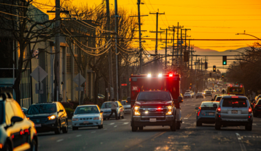 fire truck on a street