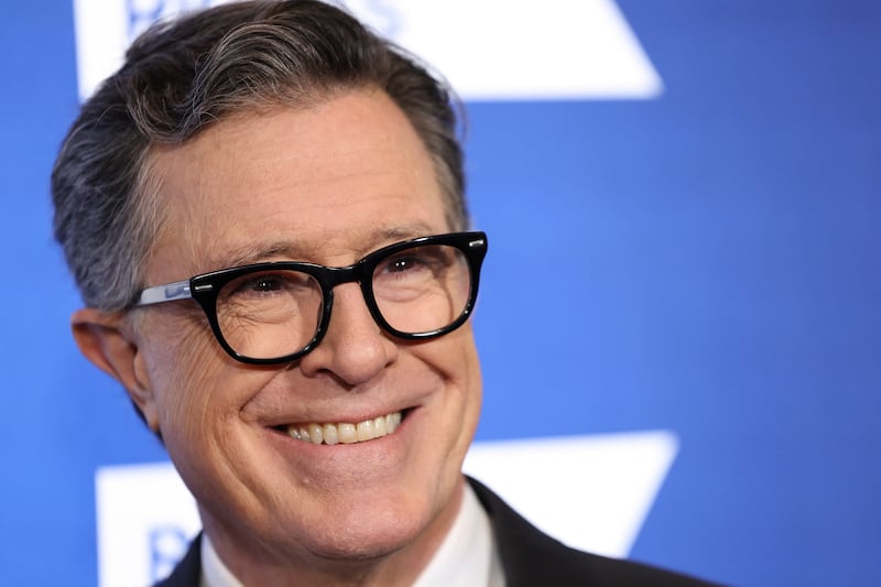 US TV host and writer Stephen Colbert attends the Robert F. Kennedy Human Rights 'Ripple of Hope Awards Gala' in New York City, on December 9, 2025.