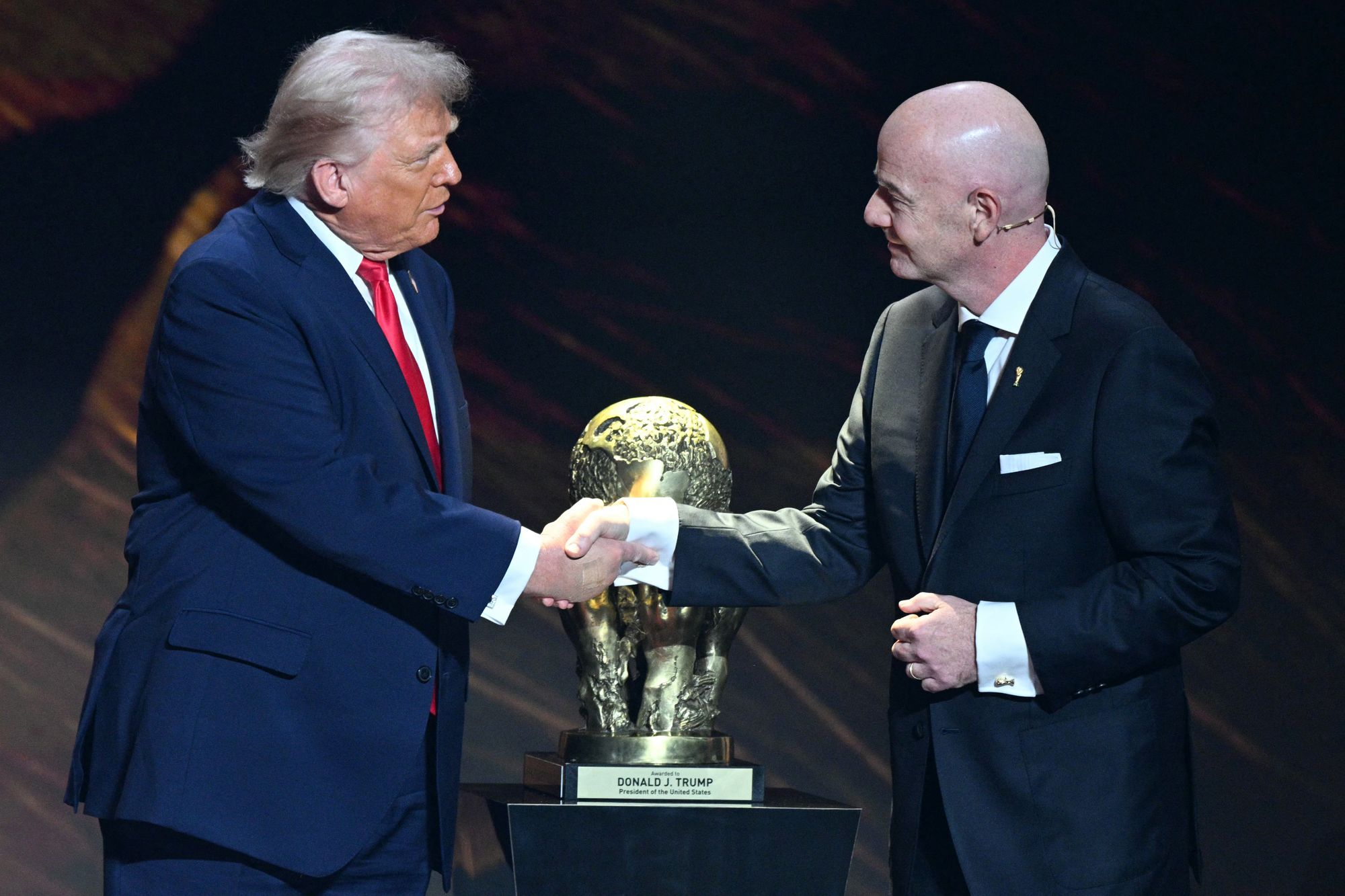 Donald Trump was presented with the Fifa Peace Prize by Gianni Infantino last Friday