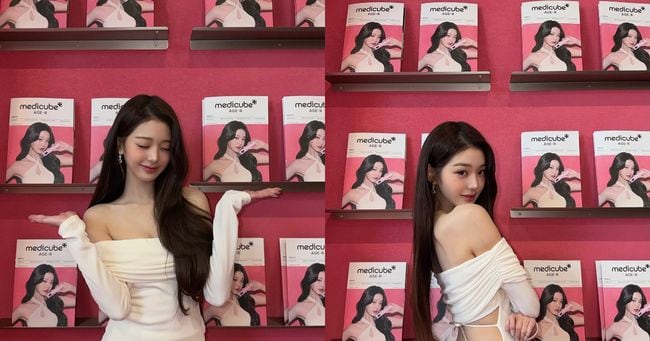 IVE's Jang Won-young Dazzles in Collarbone-Revealing White Dress - 조선일보