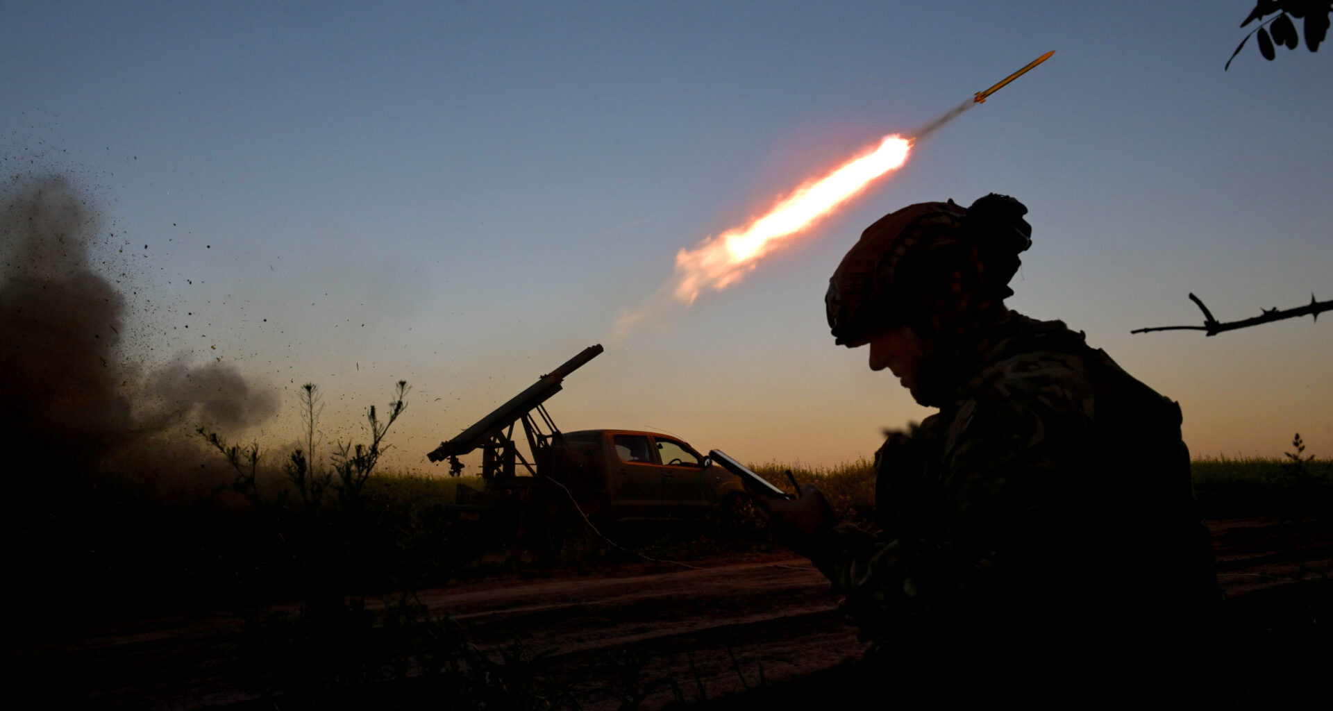 Workers at Zavallievsky Graphite survey the open pit mine amid Russia’s attack on Ukraine in Zavallia on February 10.
