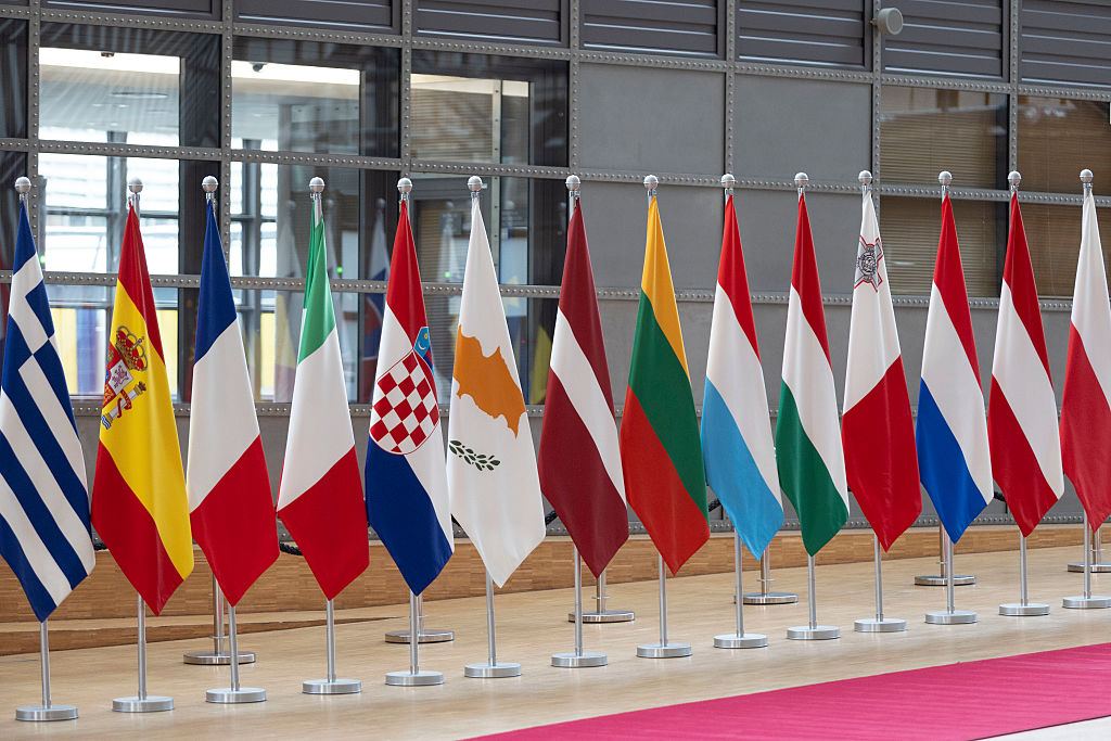 EU Flags In Brussels