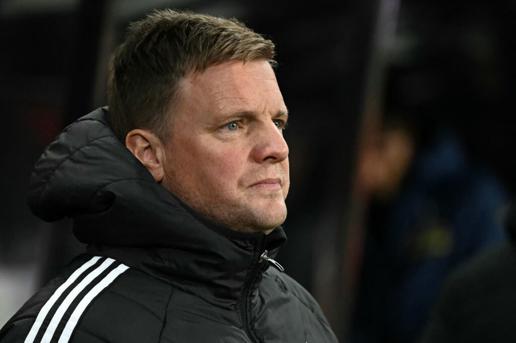Eddie Howe during Newcastle United vs Spurs.