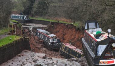 Stretch of canal dammed off in UK after sinkhole leaves 10 needing rescue – The Irish Times