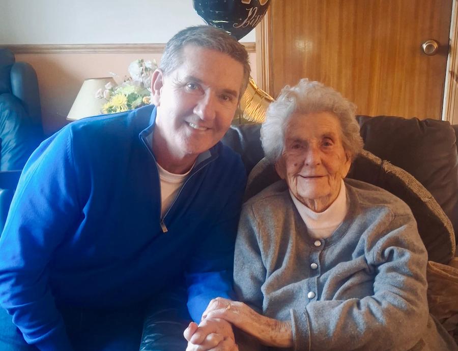 A very special 100th Christmas Eve birthday wish to Kitty from Daniel