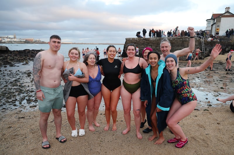 The Quigley and Lane families at Sandycove. Photograph: Bryan O’Brien
