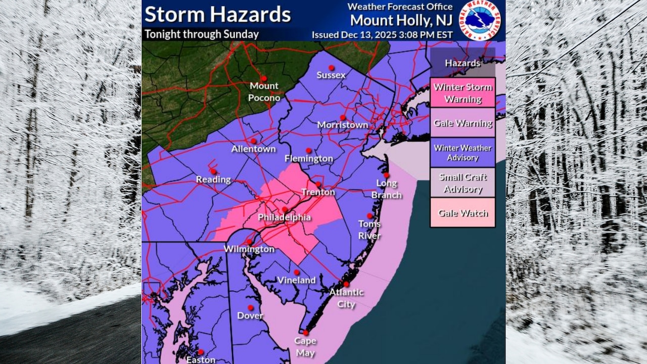 N.J. weather: Snow, snowfall forecast maps tonight, Sunday
