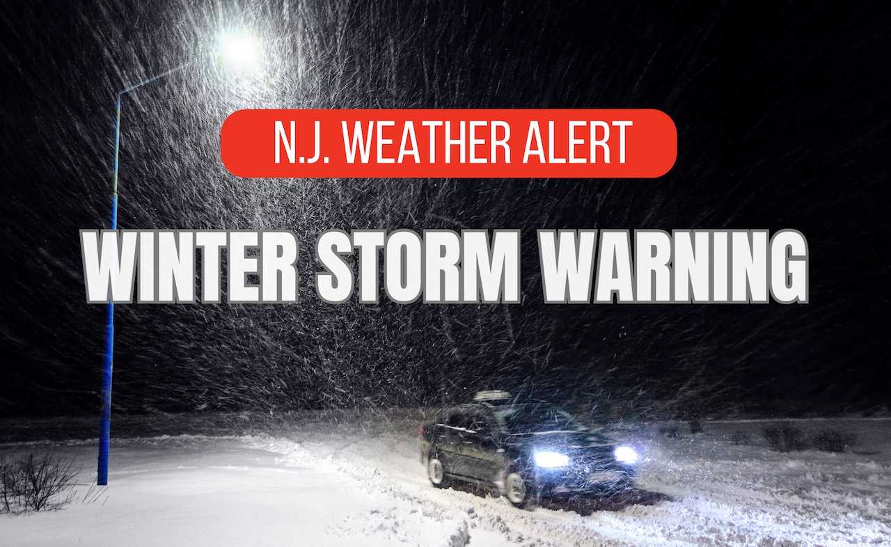 N.J. weather forecast: Winter storm warning issued for 3 counties expecting most snow