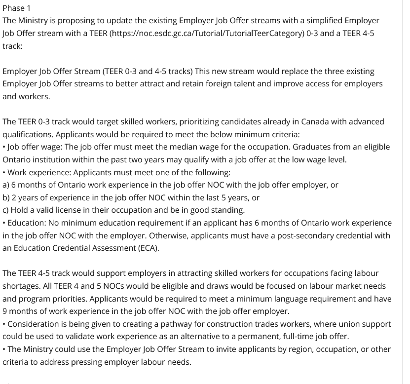 New Ontario-OINP Streams and Changes Coming In 2026