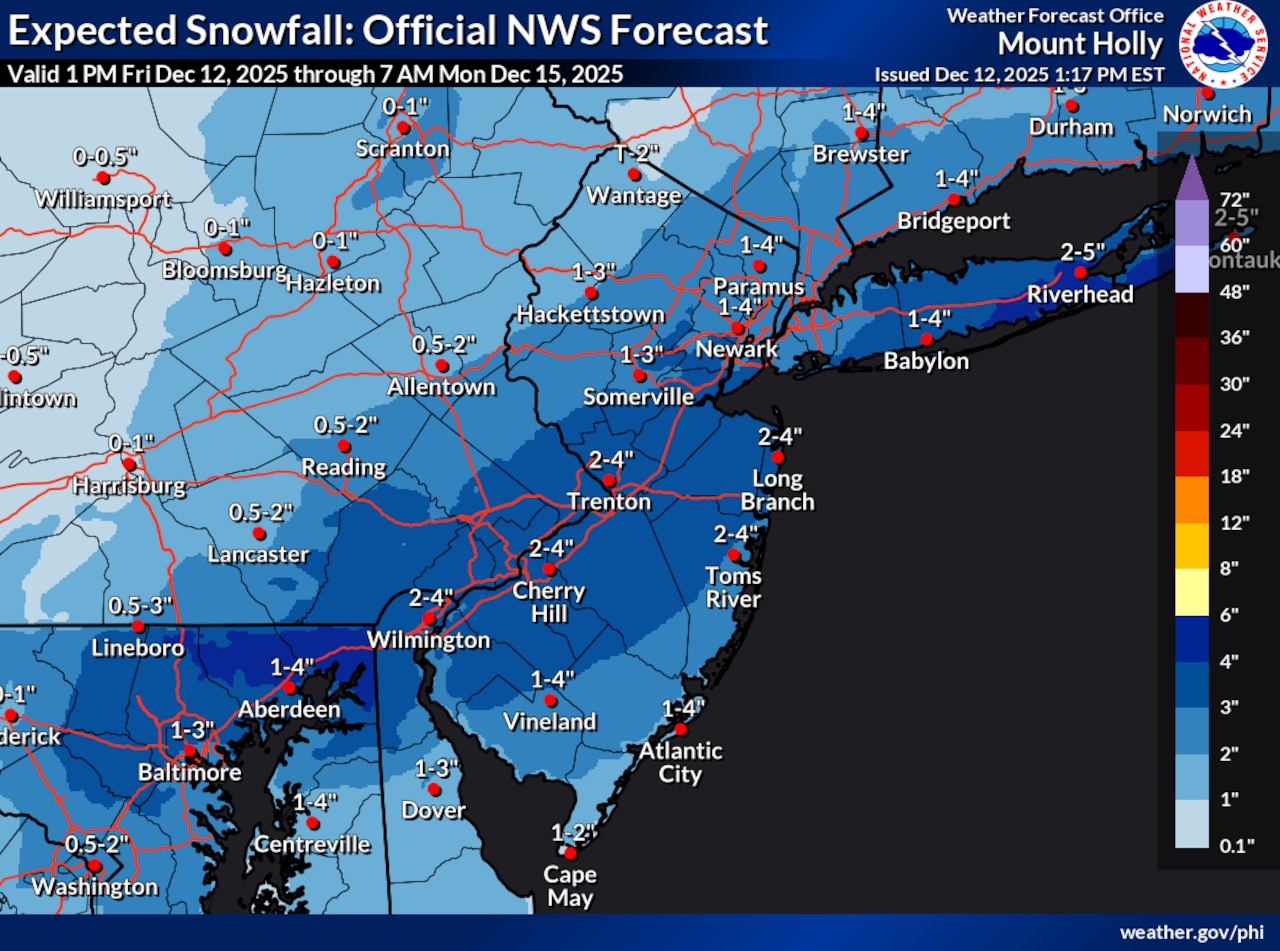NJ snow forecast