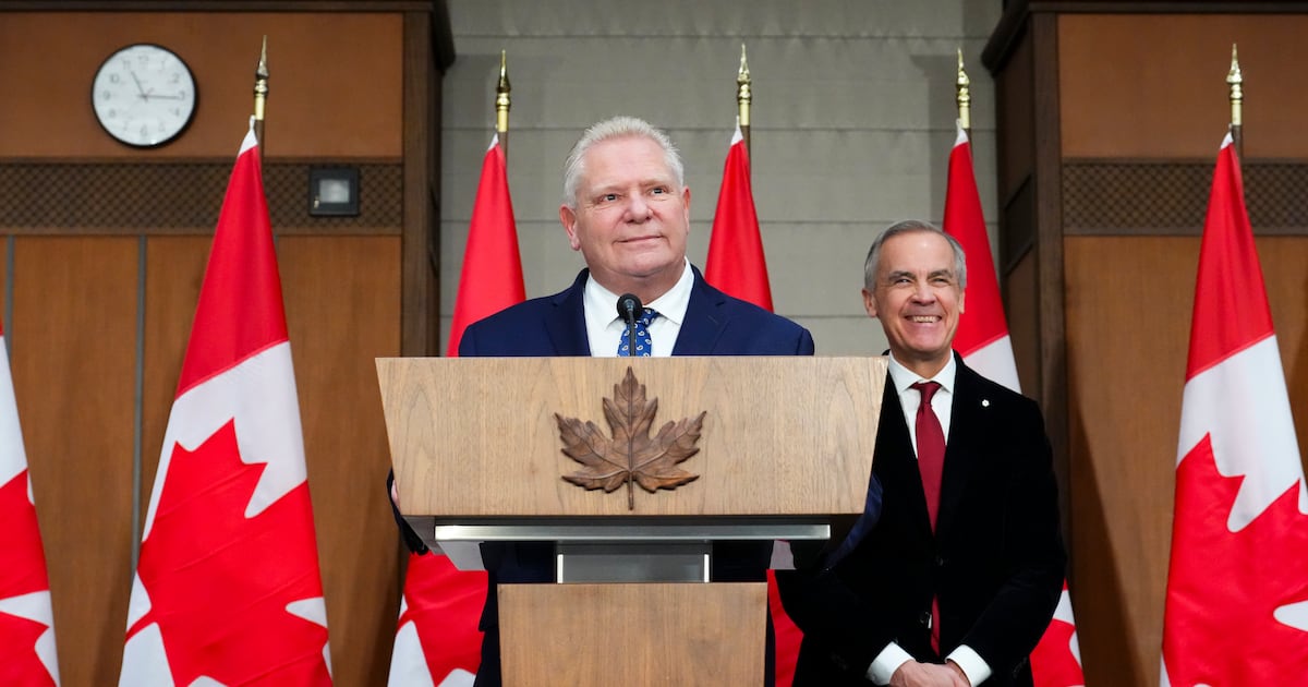 ‘The best ad that’s ever been run,’ Ford says of anti-tariff commercial, as Carney looks on - CTV News