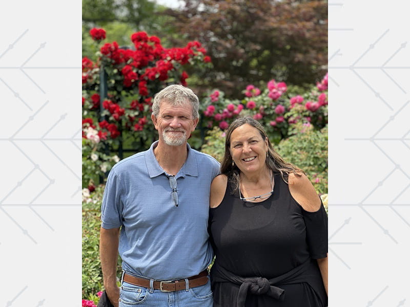 Murray Mitchell and wife Pam Weiss enjoying the New York Botanical Gardens