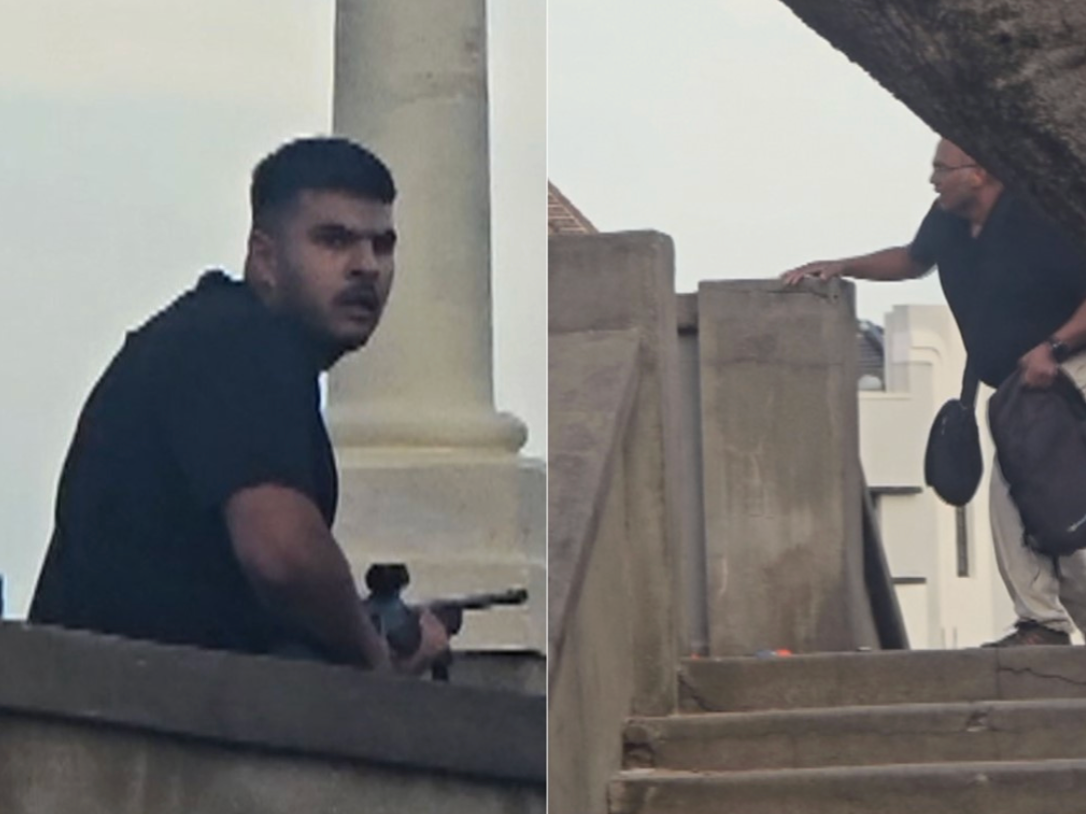 Two men who are alleged to be the gunmen in the mass shooting at Bondi beach have been pictured by media