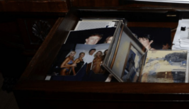 Photos of Donald Trump in a desk drawer from a entry originally included in the DOJ