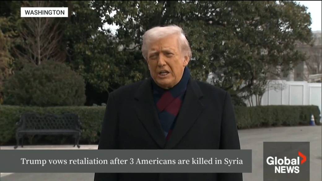 Click to play video: 'Trump vows retaliation after 3 Americans killed in Syria'