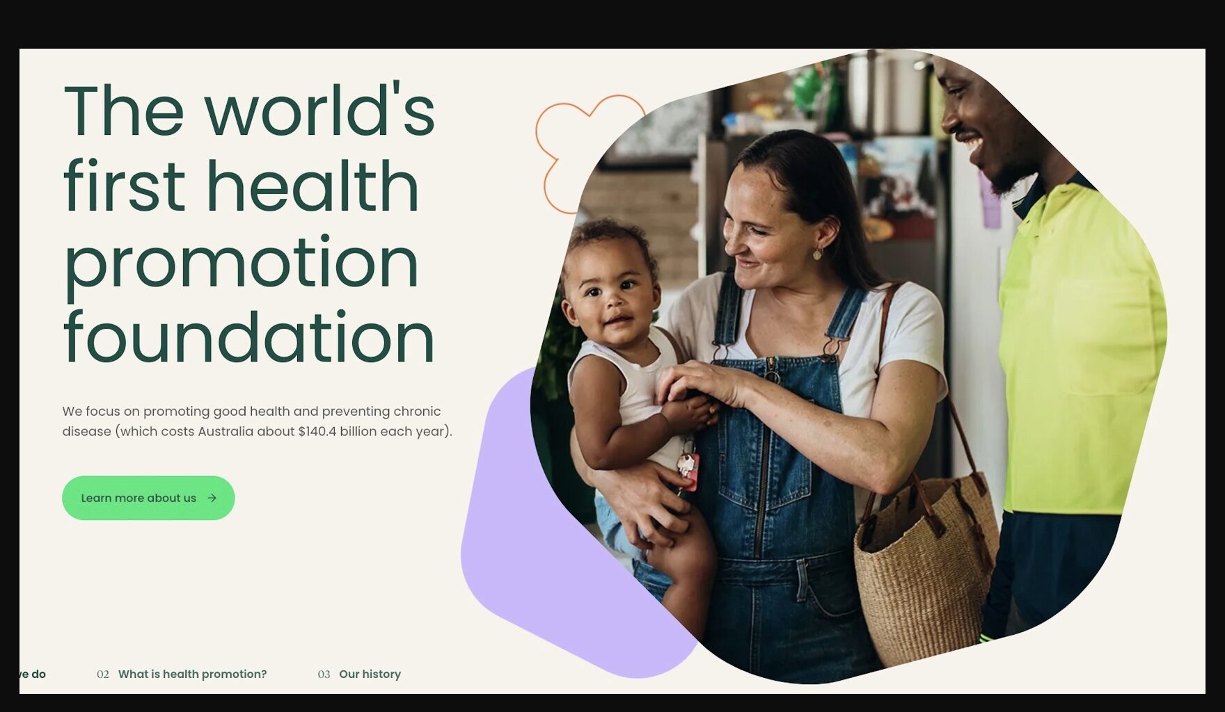 VicHealth homepage on 4 December, after its closure was publicly announced