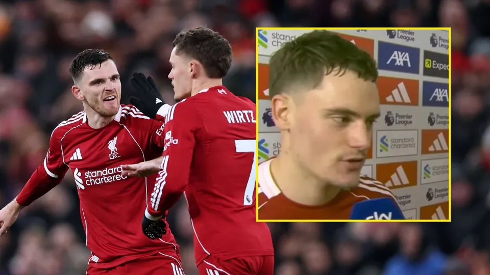 Florian Wirtz and Andy Robertson