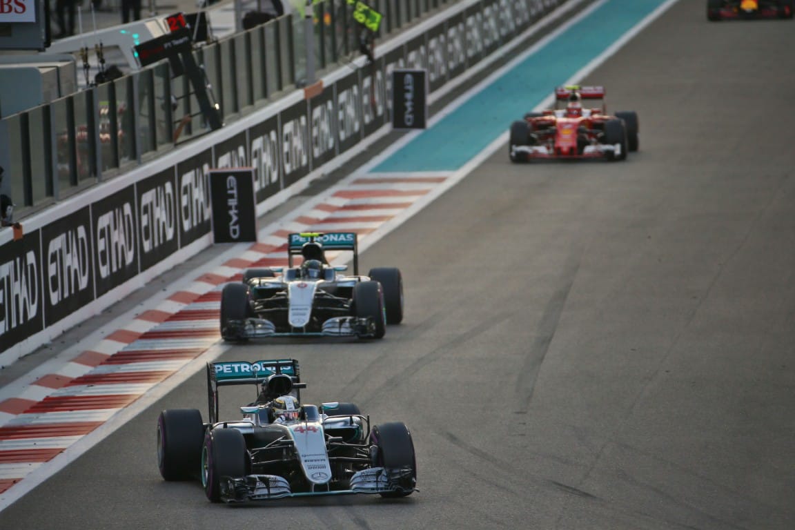 Lewis Hamilton and Nico Rosberg, Mercedes, F1