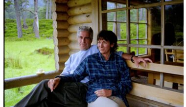 This undated photo released by the US Department of Justice shows Jeffrey Epstein and Ghislaine Maxwell.