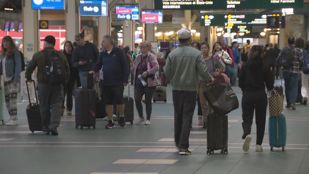 When is YVR's busiest travel day?