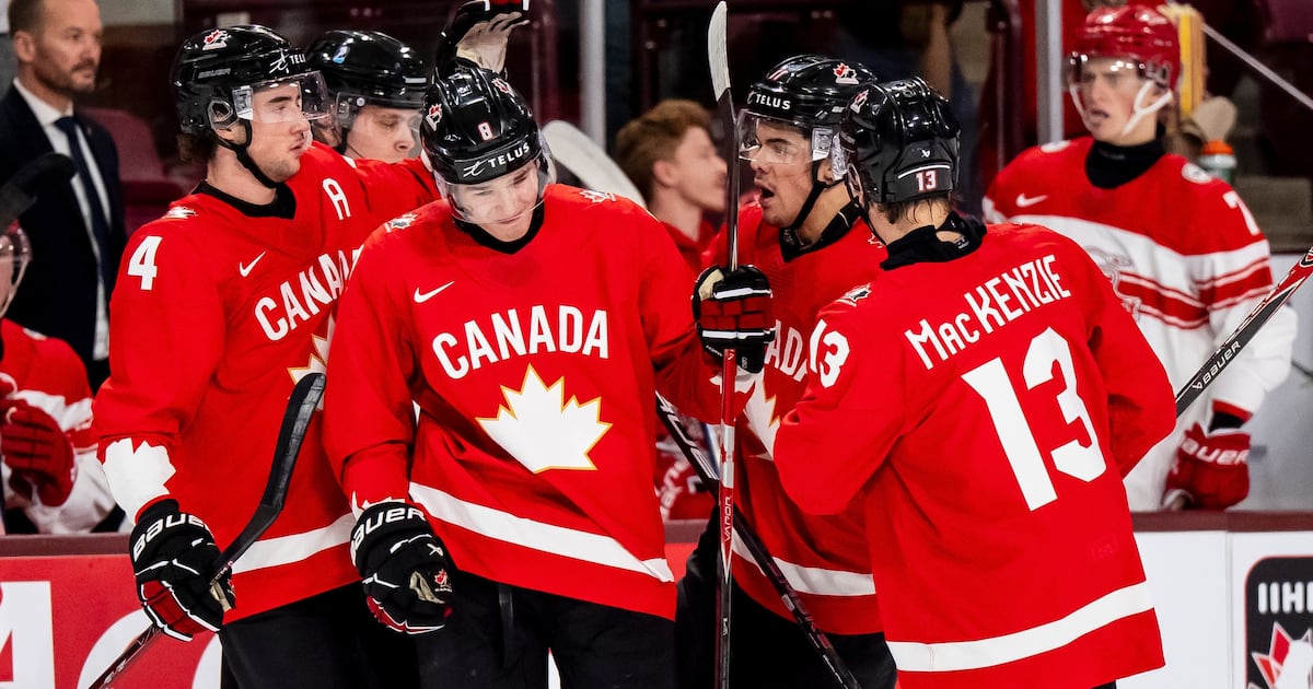 McKenna’s hat trick helps Canada crush Denmark at World Juniors