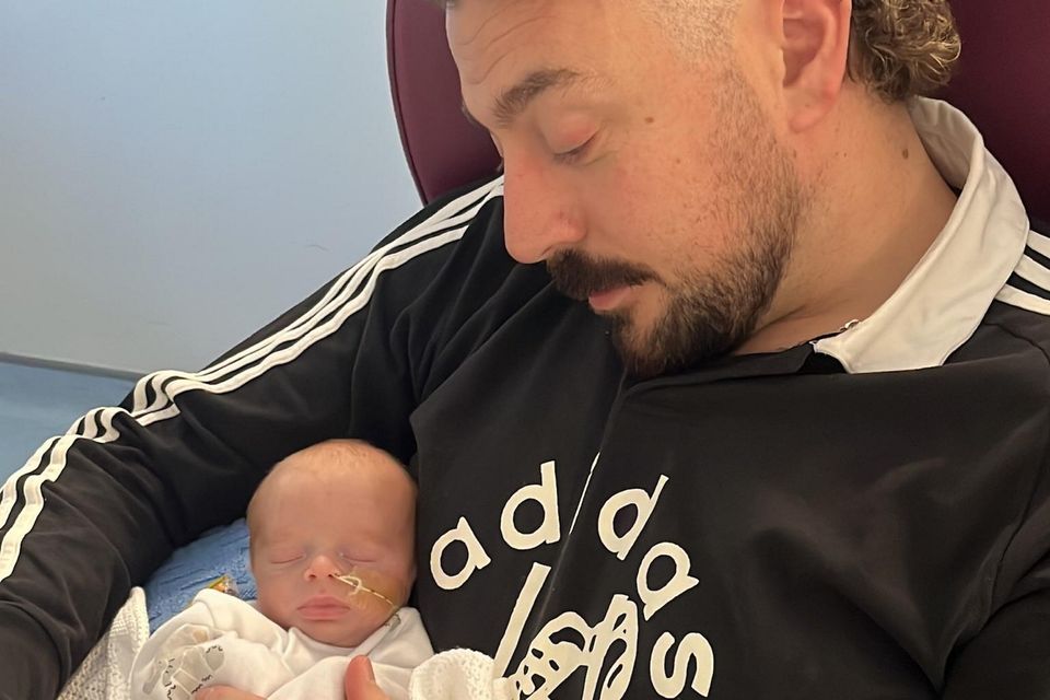 Johnny Smacks with his son JJ