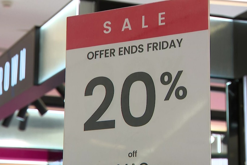 A sale sign