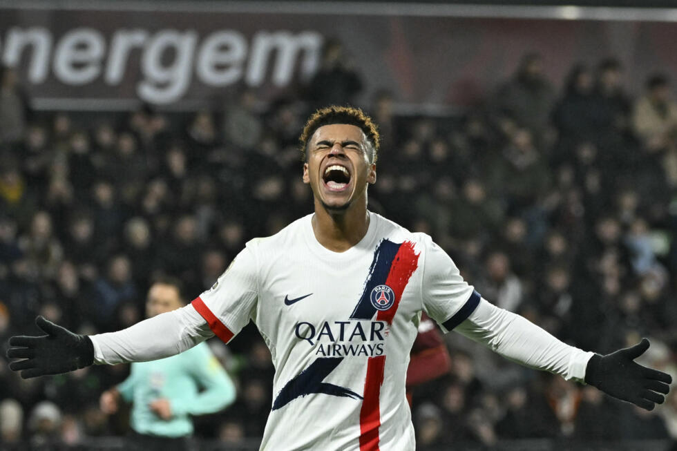 Paris Saint-Germain's Desire Doue ran 70 yards before calmly slotting past Metz goalkeeper Jonathan Fischer