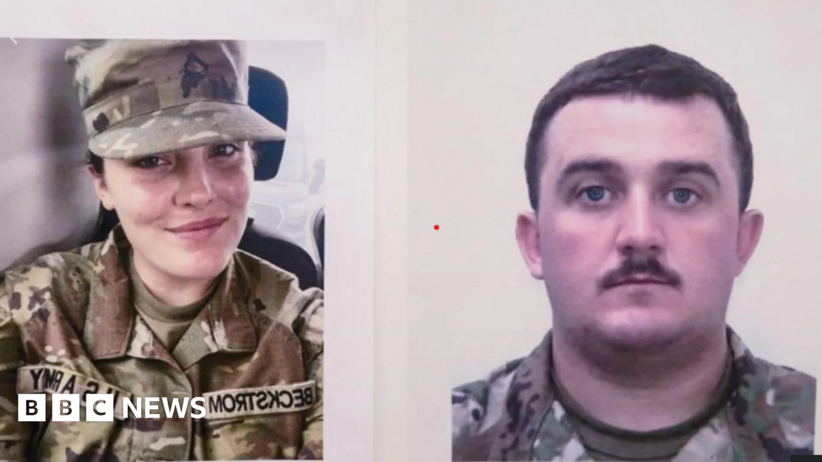 Sarah Beckstrom (left) and Andrew Wolfe (right) in their uniforms.