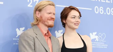 Getty Images Jesse Plemons and Emma Stone attend the "Bugonia" photocall during the 82nd Venice International Film Festival on August 28, 2025 in Venice, Italy