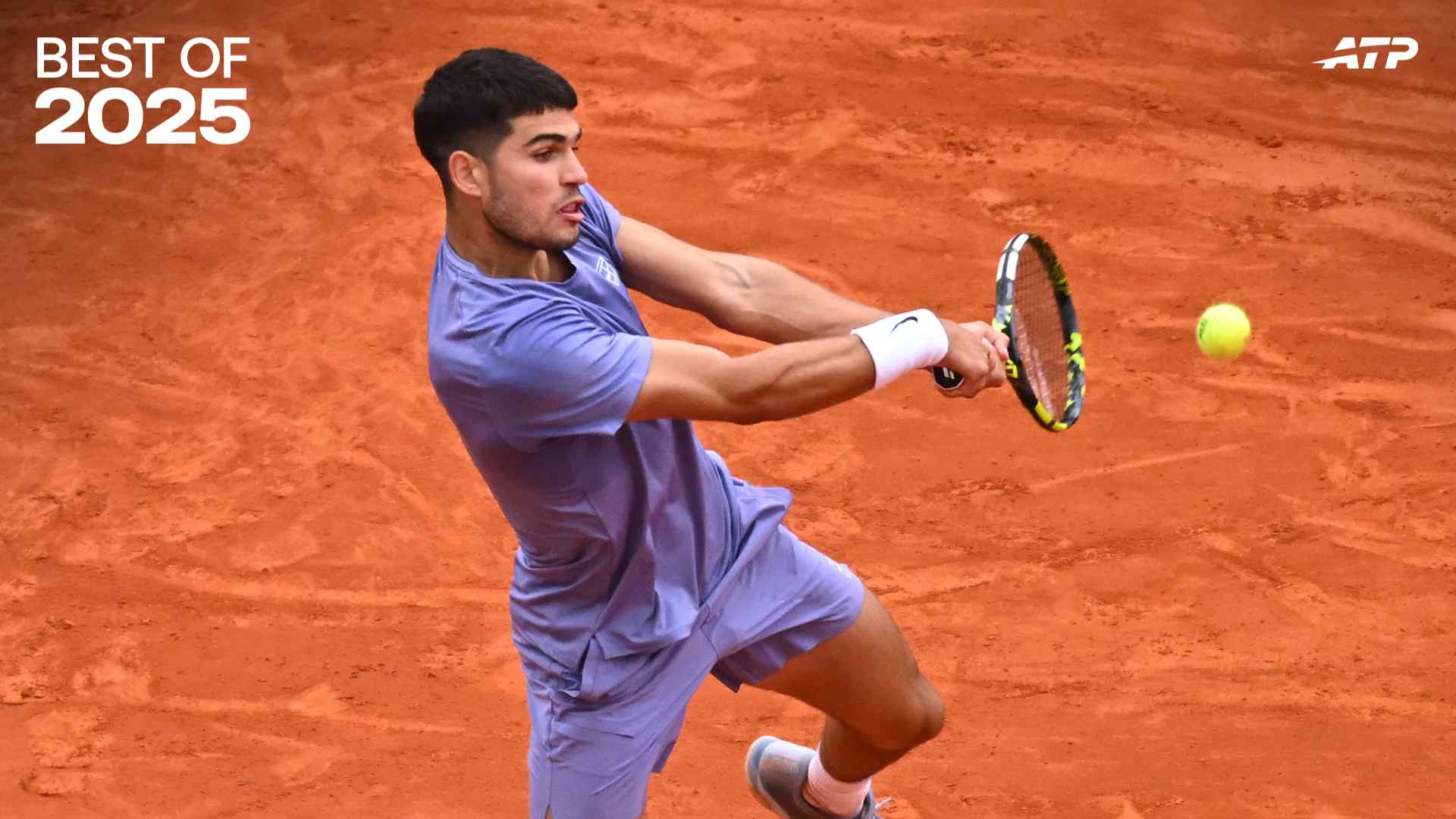 Carlos Alcaraz posted a 95.7 per cent winning percentage on clay in 2025. 