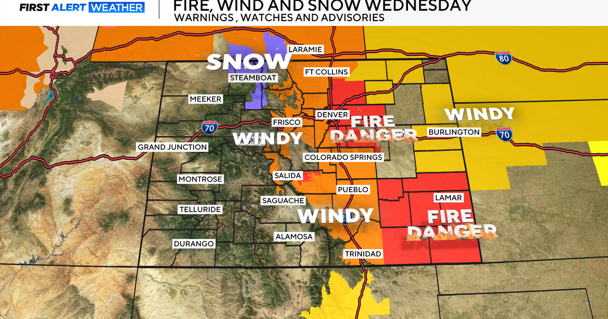 High winds and critical fire danger expected in Colorado Wednesday along the Front Range