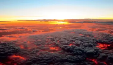 Capturing a glowing sunset from high above the clouds
