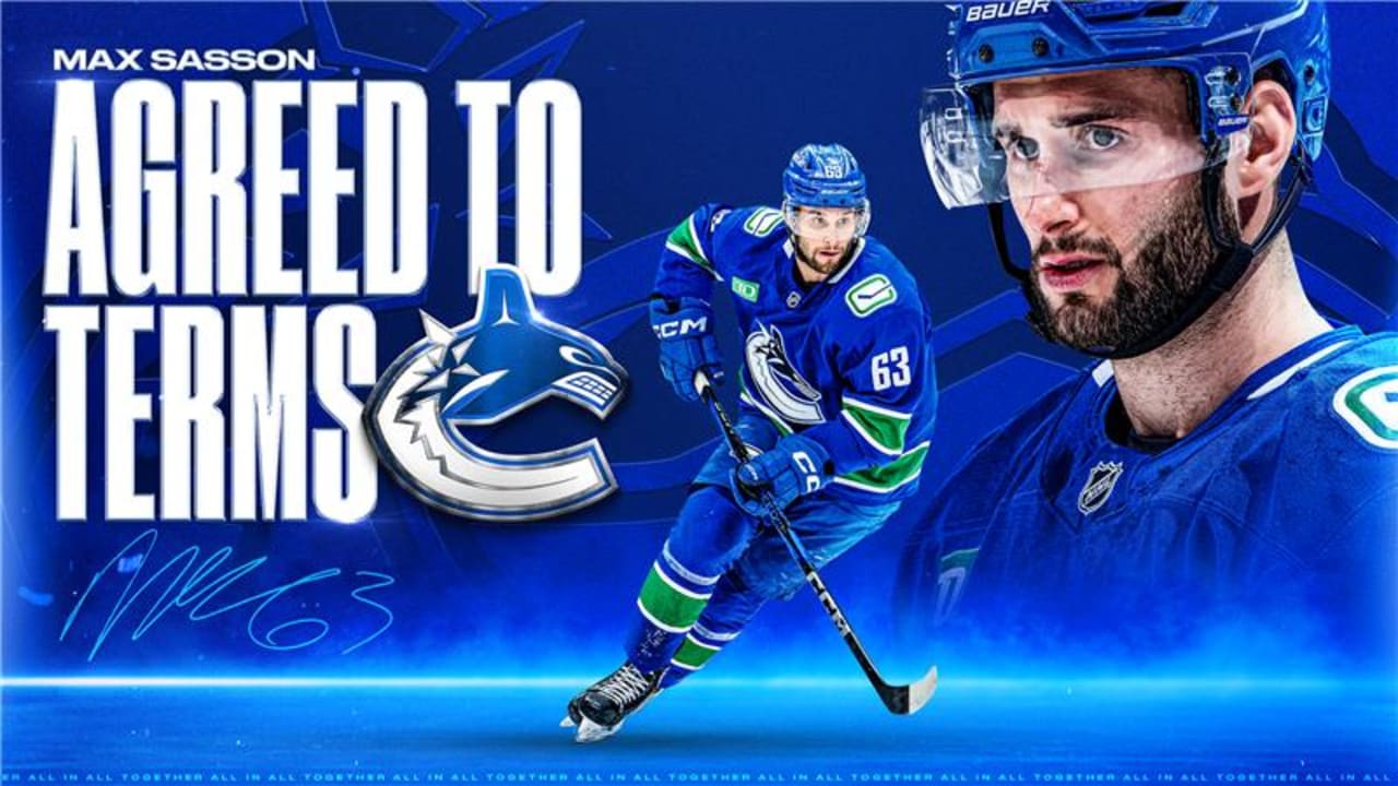 CANUCKS AGREE TO TERMS WITH MAX SASSON ON A TWO-YEAR CONTRACT EXTENSION