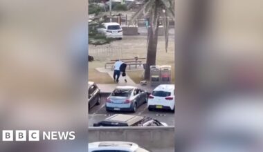 Eyewitness captures moment man tackles and disarms shooter